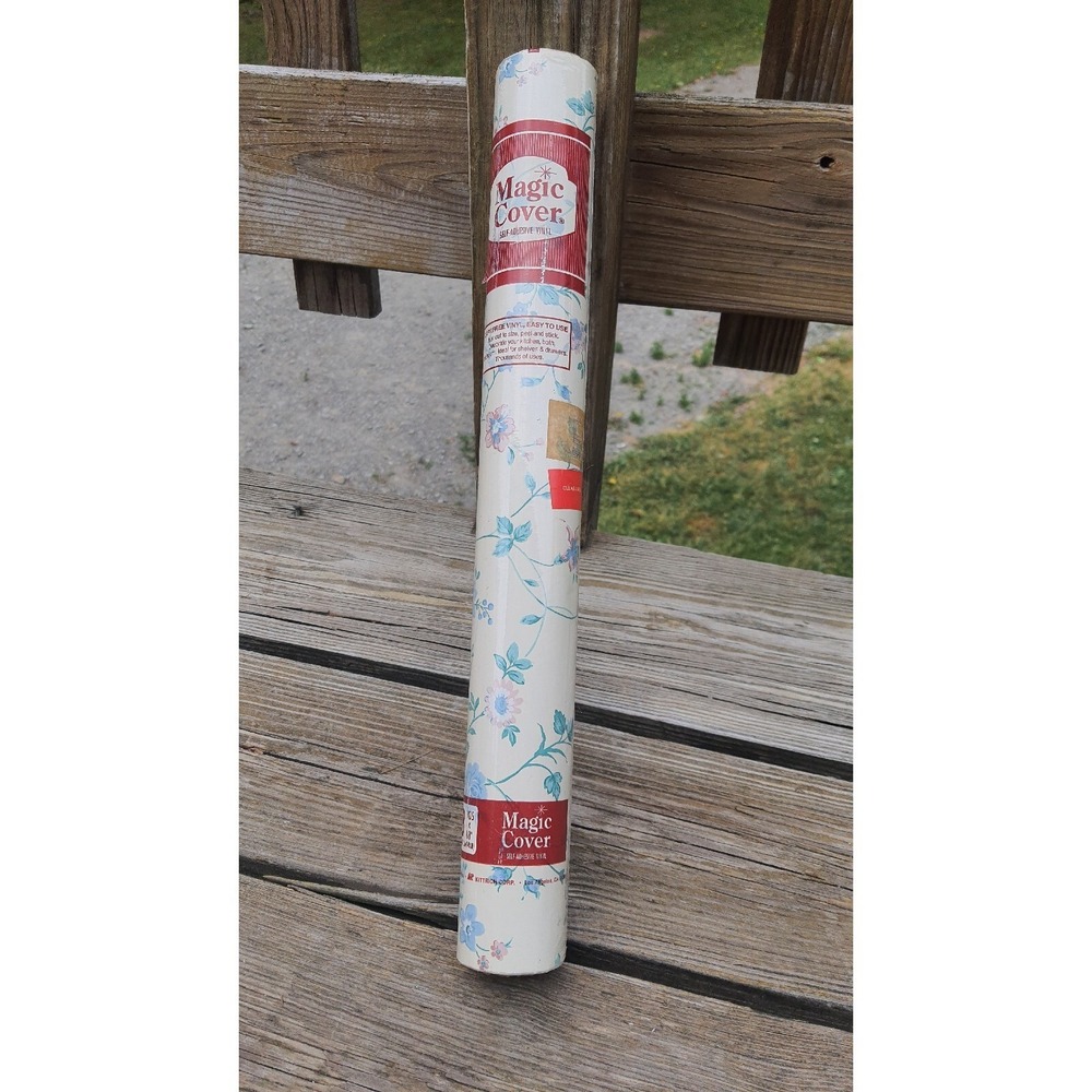 Vintage Magic Cover PASTEL FLORAL Self-Adhesive Vinyl 8‎ Yds X 18" Contact Paper